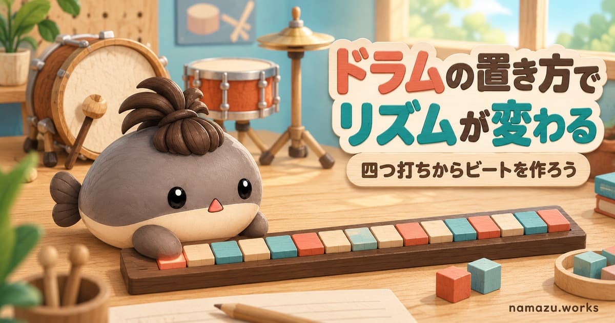 ドラムの置き方でリズムはどう変わる？ 四つ打ちからビートを作る