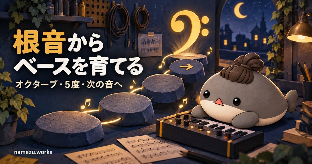 ベースは根音だけでいい？ — オクターブ・5度・次のコードへのつなぎ