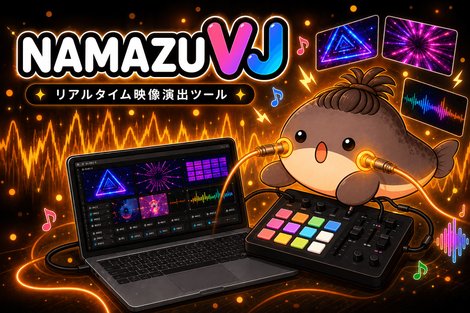 なまずVJのイメージ