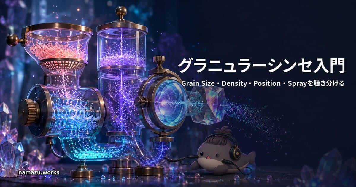 グラニュラーシンセ入門 - Grain Size・Density・Position・Sprayを聴き分ける