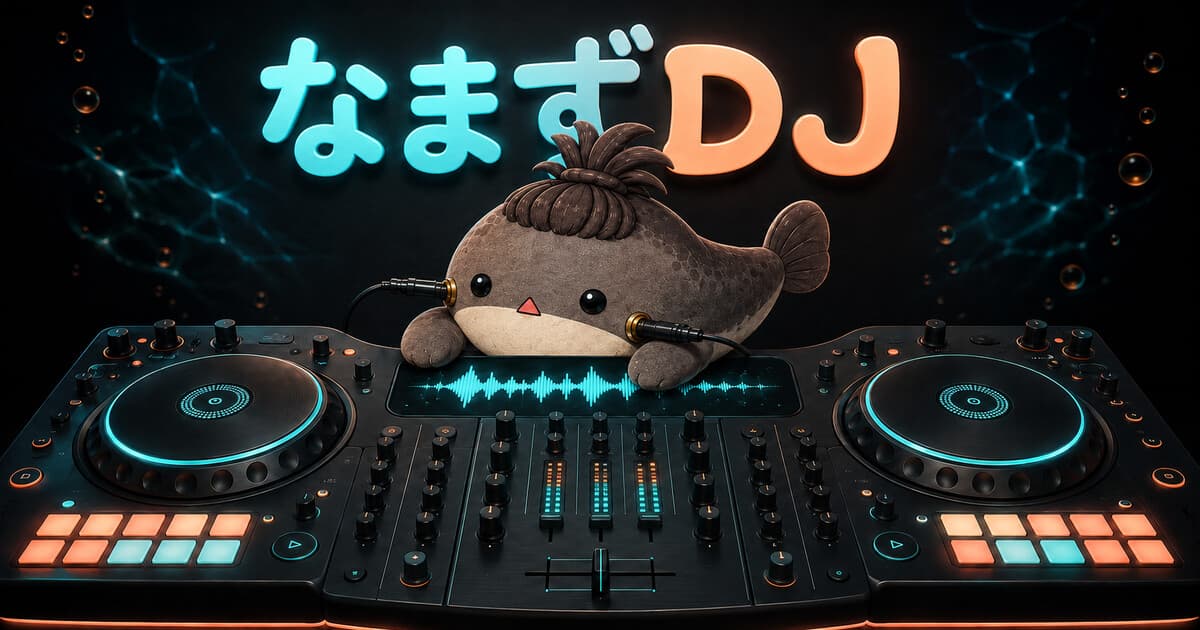 なまずDJの使い方 - 2曲の読み込みからCUE・SYNC・ミックス録音まで