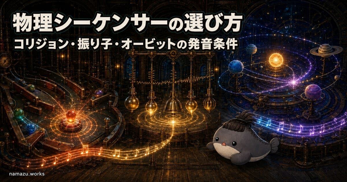 物理シーケンサーの選び方 - コリジョン・振り子・オービットの発音条件