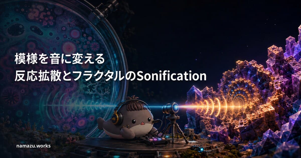 模様を音に変える - 反応拡散とフラクタルのSonification