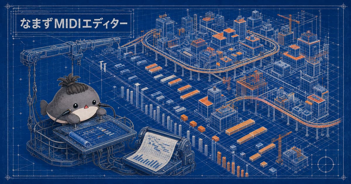 なまずMIDIエディターのプレビュー