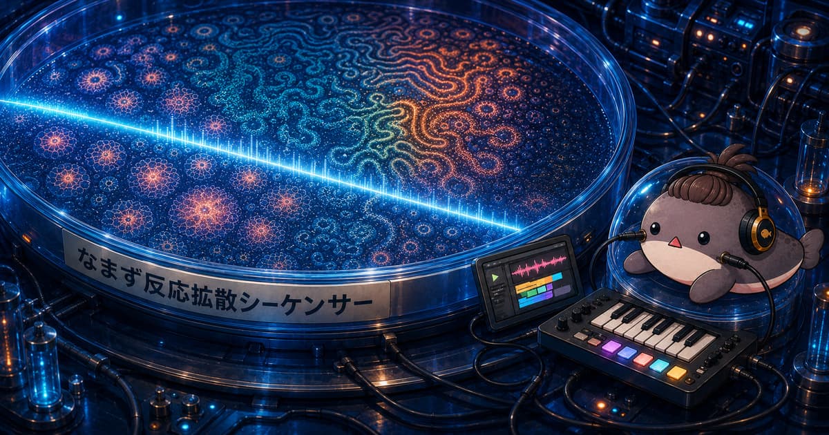 なまず反応拡散シーケンサーのプレビュー