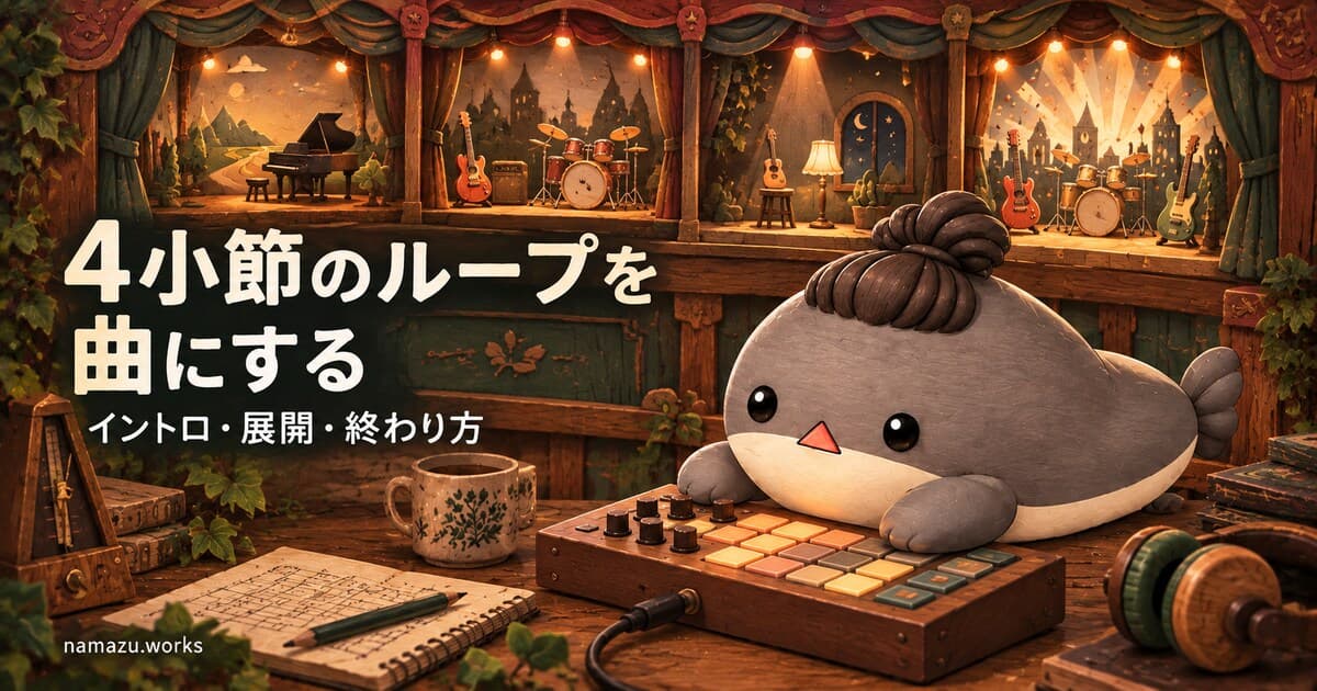 4小節のループを曲にする — イントロ・展開・終わり方