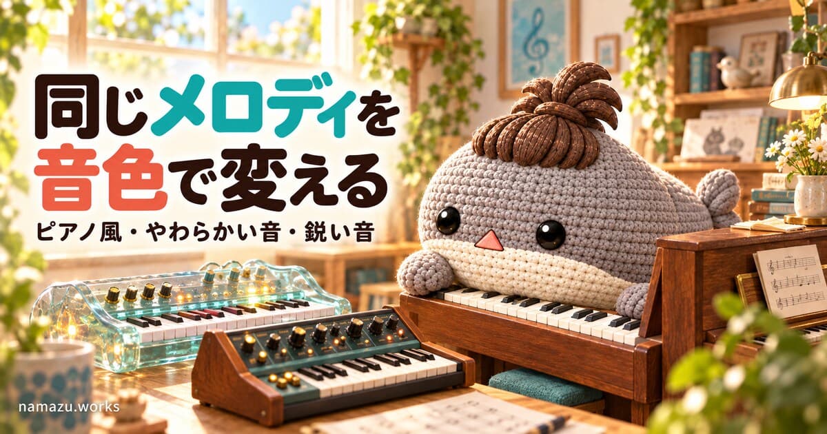 同じメロディなのに別の曲? — 音色を選ぶための6つの聴き比べ