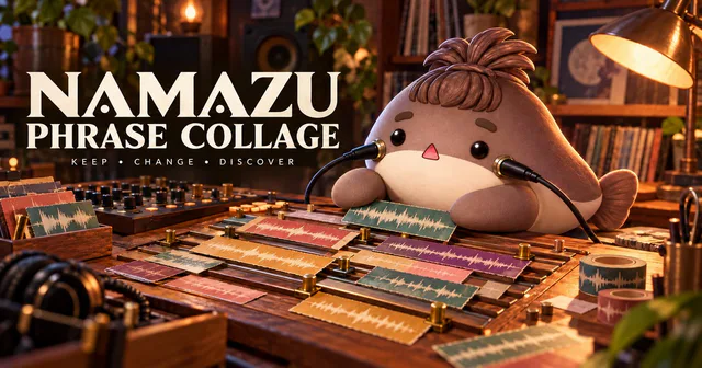 なまずフレーズコラージュのプレビュー